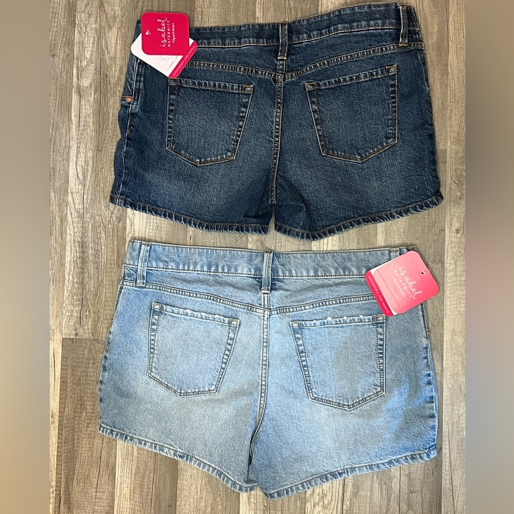 2 Pairs of Isabel Maternity Expandable Side Shorts Size 8 Brand New With Tags - Picture 6 of 6